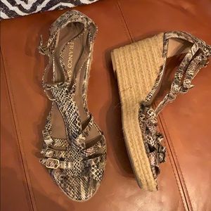 Franco Sarto Snake Platform Sandals Size 11